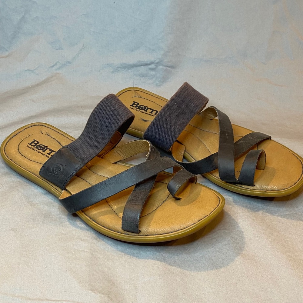 Born Hand Crafted Footwear Women's Slip On Sandals Leather Size 6M